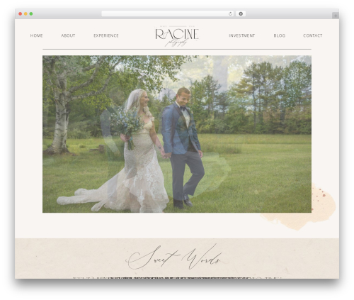 Showit theme WordPress - racinephotography.net