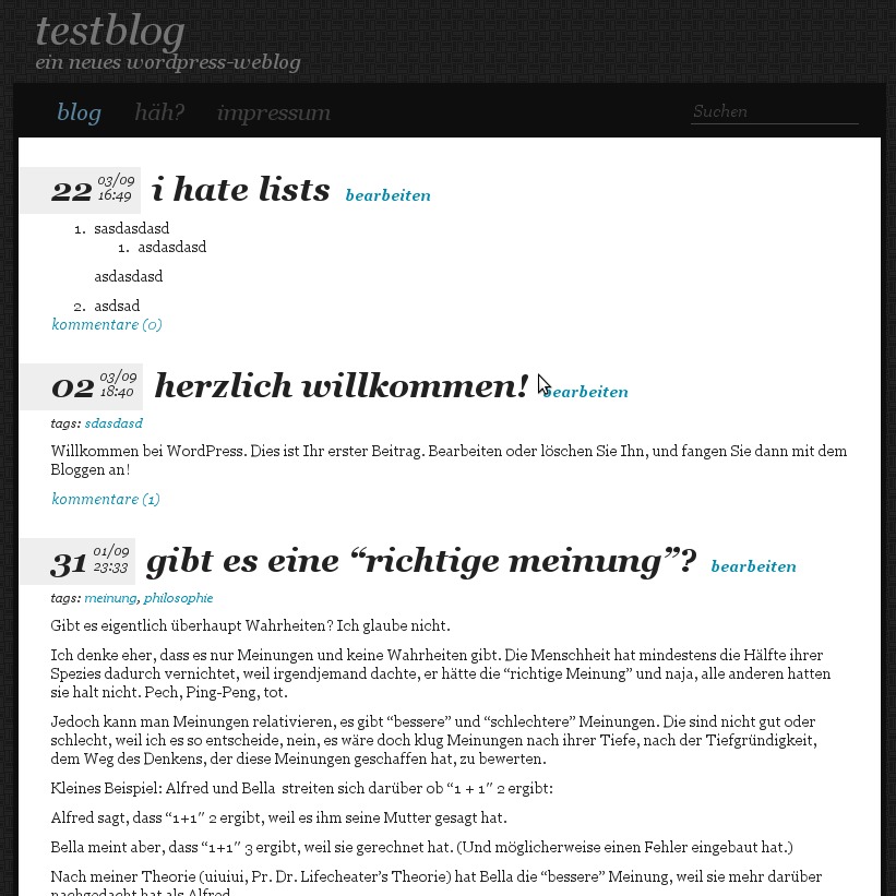 SidebarsSuck WordPress blog theme SidebarsSuck WordPress blog theme