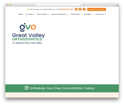 Theme WordPress Hello Elementor - greatvalleyorthodontics.com