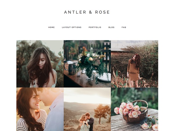 Theme WordPress Antler & Rose by Dinosaur Stew