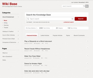 WikiBase top WordPress theme by R.Bhavesh