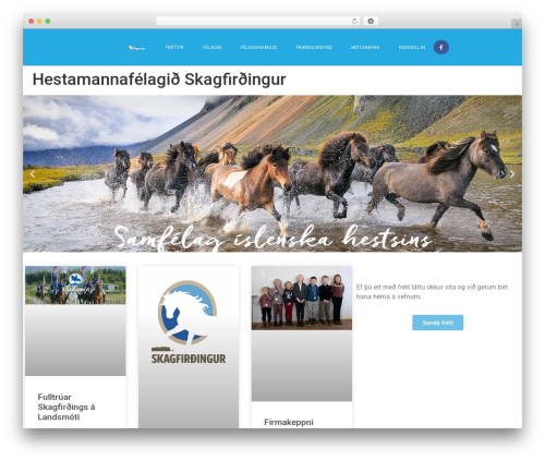 Jet parallax WordPress plugin - skagfirdingur.is