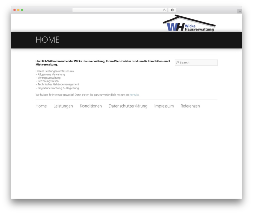 WordPress theme Minimatica - wicke-hausverwaltung.de