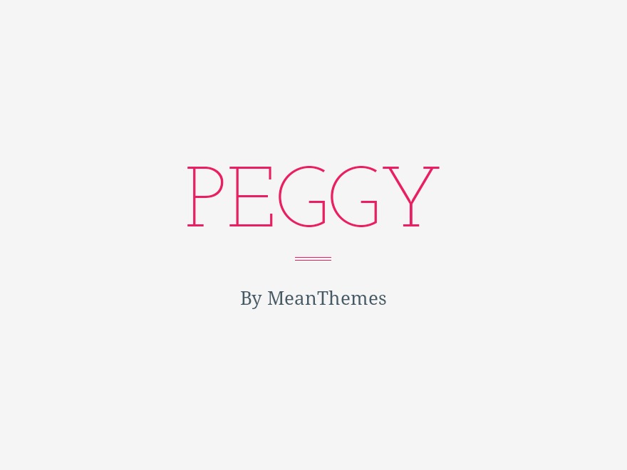 WordPress theme Peggy