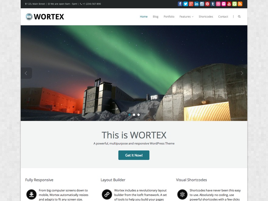 WordPress theme Wortex Pro by Iceable Themes