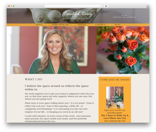 Response WordPress theme - rebeccamcloughlin.com
