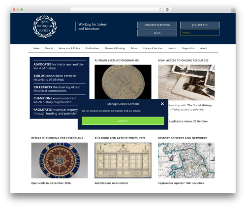 Complianz gdpr premium multisite WordPress plugin - royalhistsoc.org