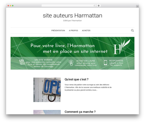 WordPress theme Graphy Pro - auteurs.harmattan.fr