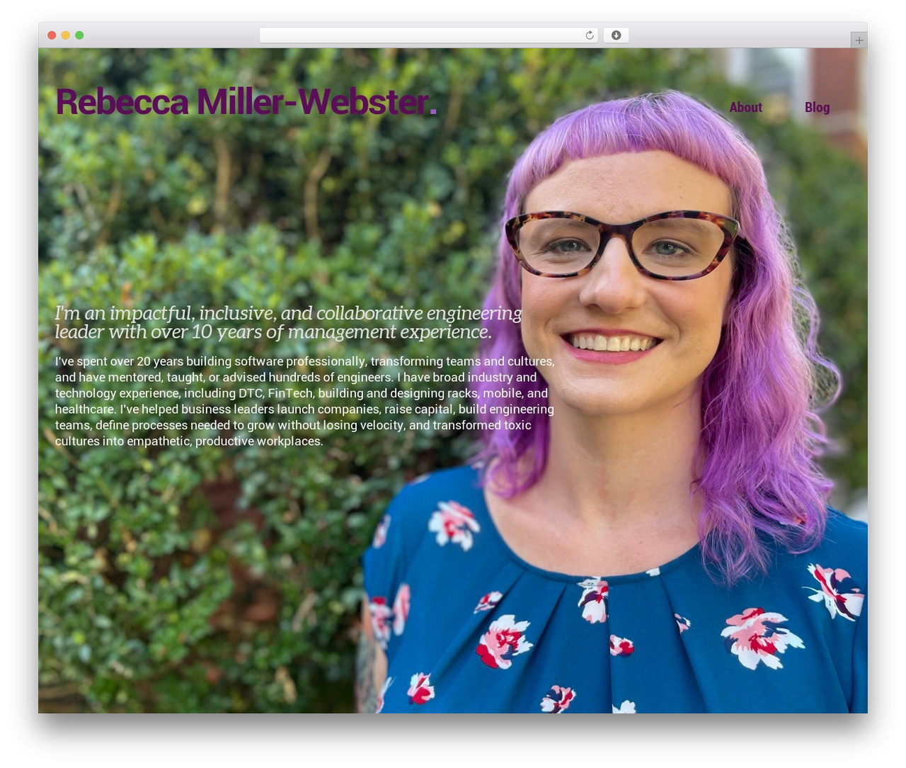 WordPress theme Selfy - rebeccamiller-webster.com