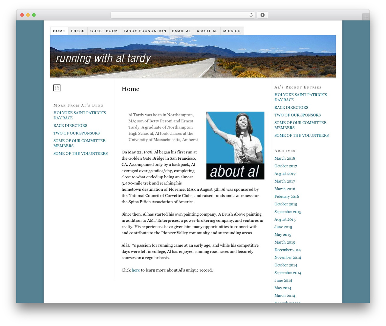 WordPress theme Thesis - runningwithaltardy.com