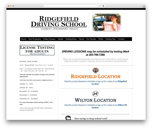 WordPress theme WP-Bold - ridgefielddrivingschool.com