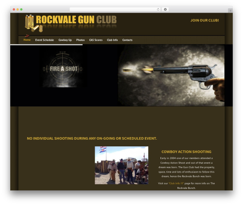 Engage WordPress website theme - rockvalegunclub.com
