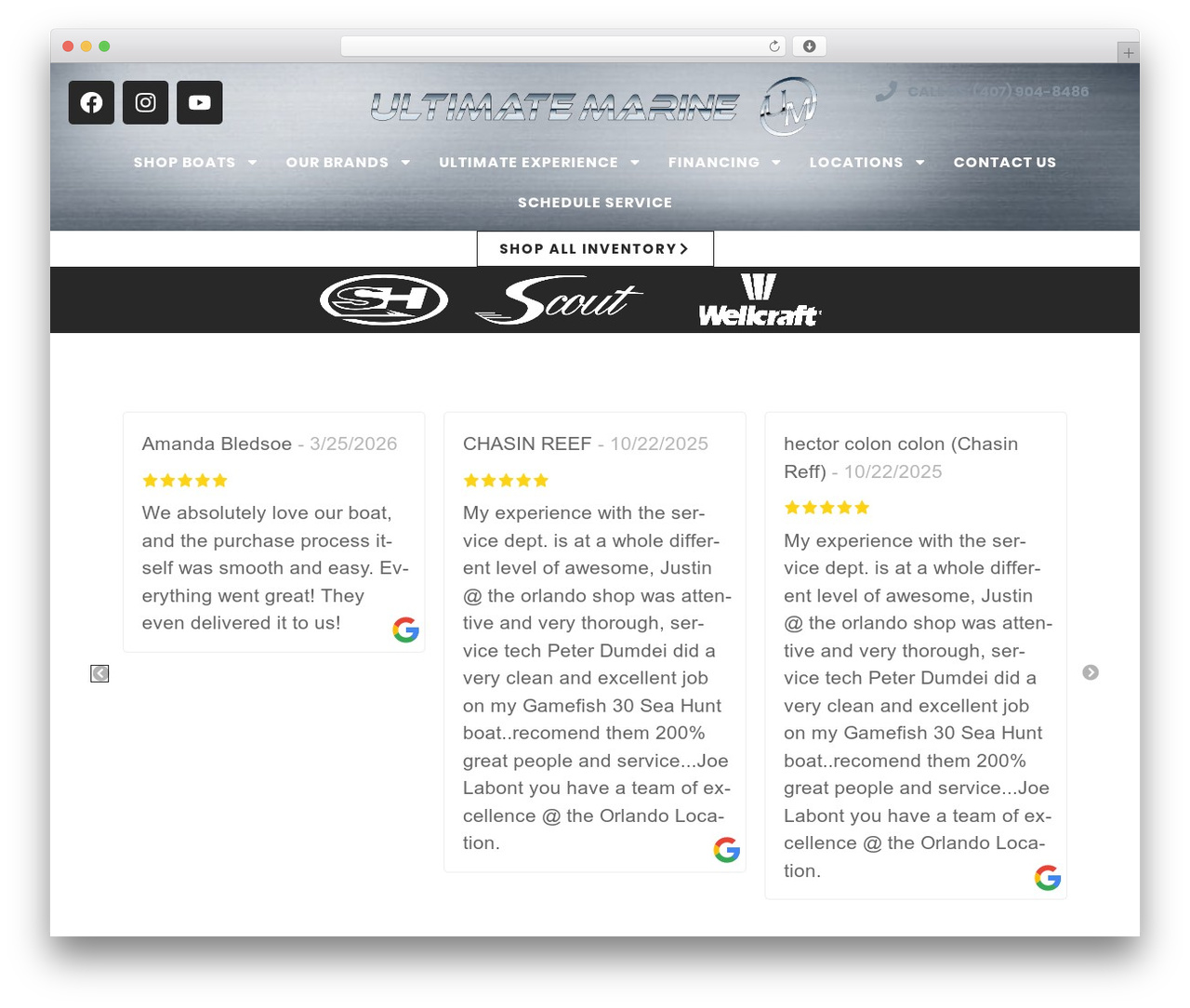 Hello Elementor WordPress theme - ultimatemarine.com