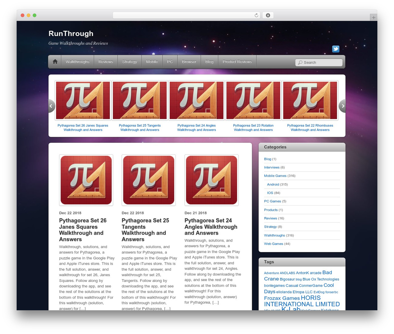 iTheme2 WordPress gaming theme - runthrough.net
