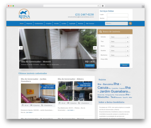Locality premium WordPress theme - reinaimobiliaria.com.br
