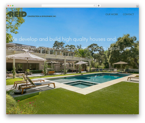 Meth WordPress theme design - reidconstruction.com
