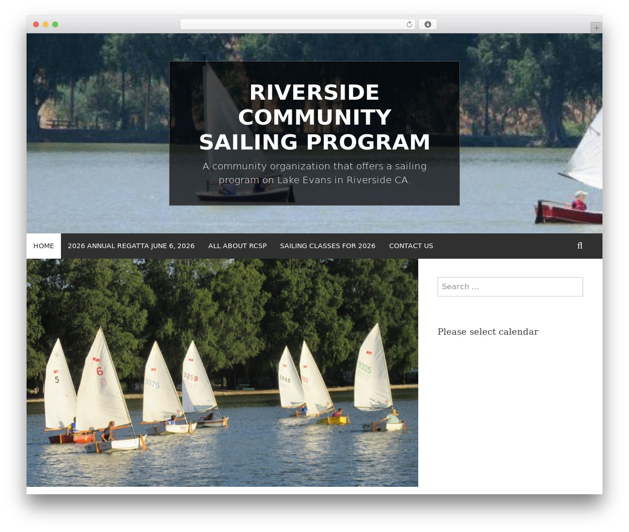 Simone WordPress theme - riversidesailing.com