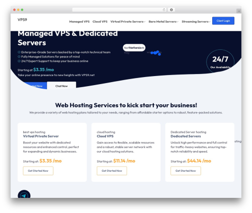 Tecobytes WordPress website theme - www.vps9.net