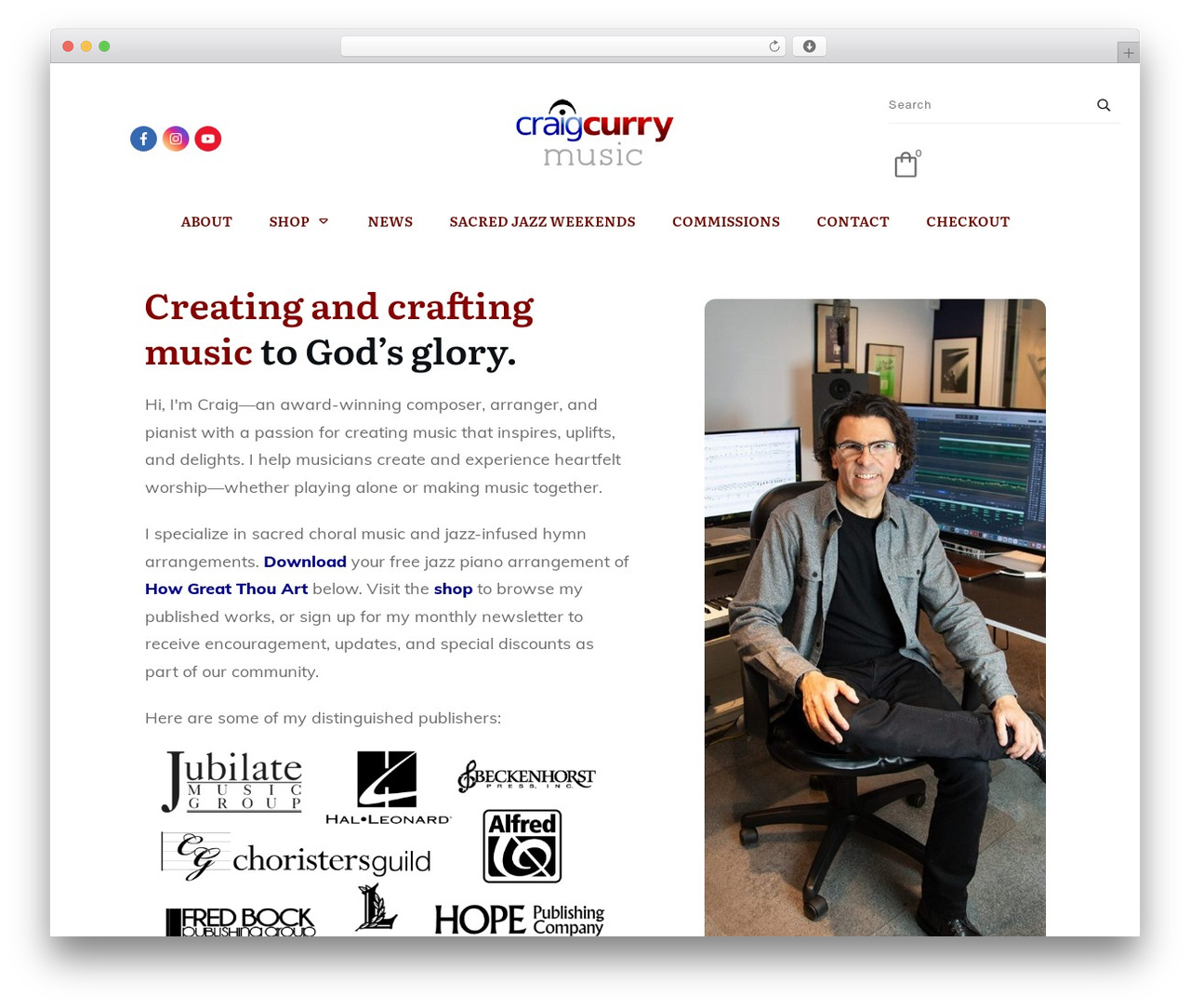 Thrive Theme Builder WordPress theme - craigcurrymusic.com