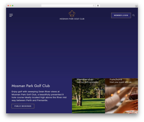 Vivid theme WordPress - mosmanparkgolfclub.com.au/cms