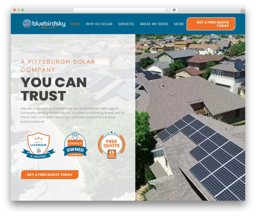 WordPress theme Beaver Builder Theme - bluebirdskysolar.com