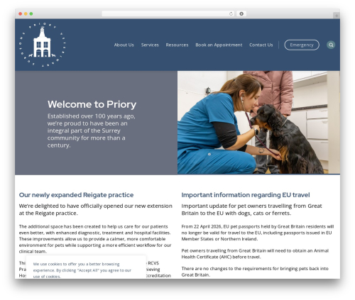 WordPress theme Bold Image - prioryvets.co.uk
