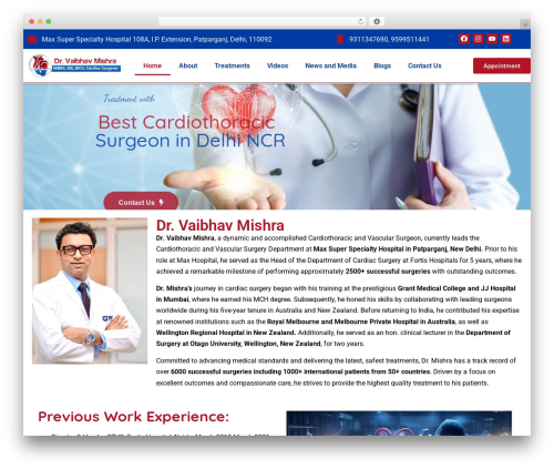 WordPress theme Medixi - drvaibhavmishra.com
