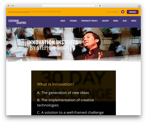 WordPress website theme Hello Elementor - stephenshapiro.com/30-day-innovation-challenge-game
