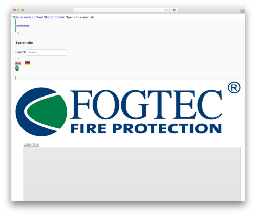 Bricks WordPress theme - fogtec-international.com
