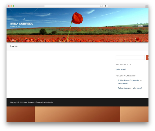 Customify WordPress theme - irinasubredu.com