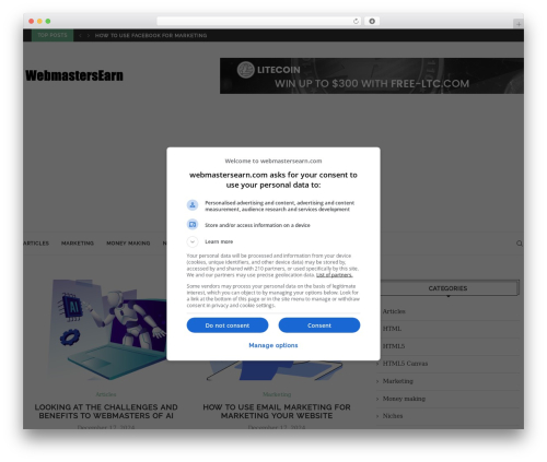 soledad WordPress theme design - webmastersearn.com