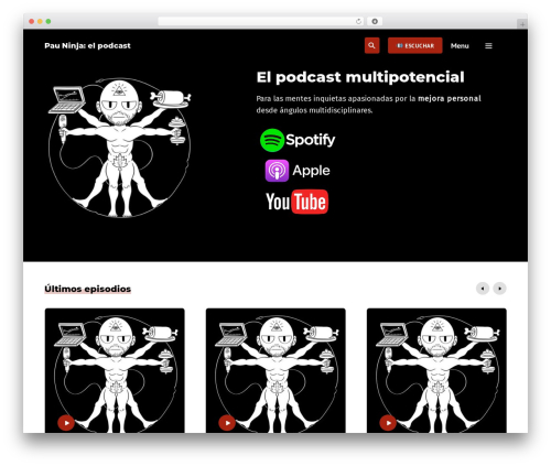 WordPress theme Roogan - podcast.pau.ninja