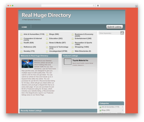 DirectoryPress WordPress theme - realhugedirectory.info