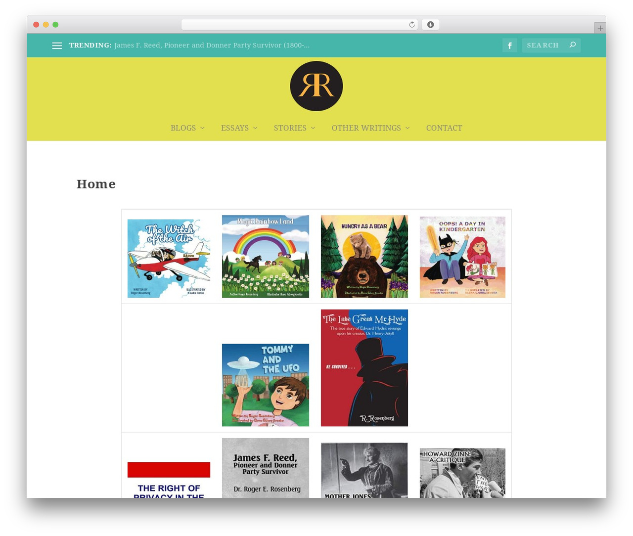 Extra WordPress theme design - rogeramericanwriter.com