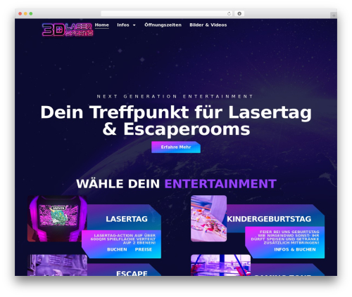 Galactic WordPress theme - 3dlasersports.de