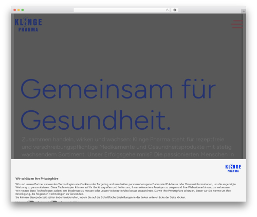 Klinge-Pharma Theme WordPress theme - klinge-pharma.com