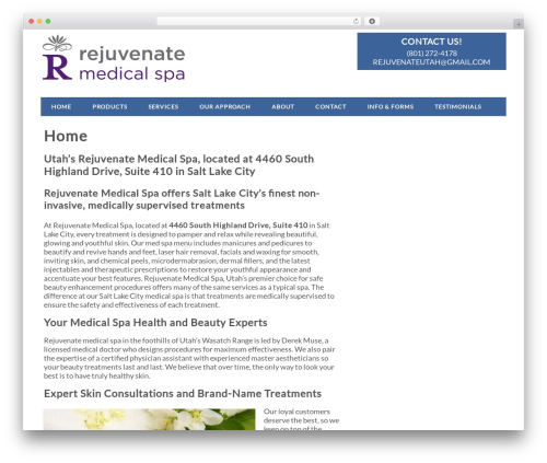 Minimize theme WordPress - rejuvenateutah.com