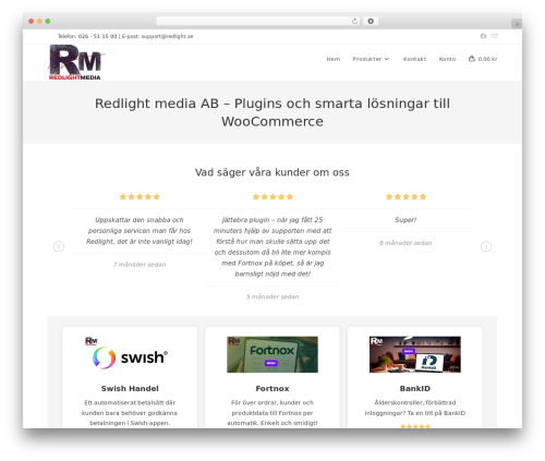 Theme customisations WordPress plugin - redlight.se