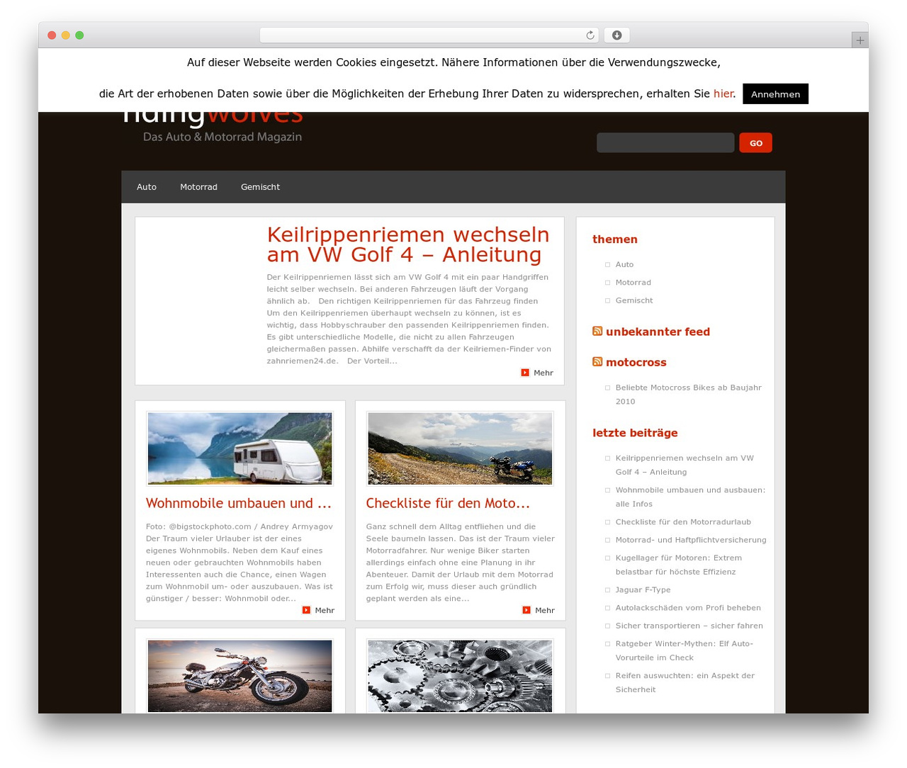 Quadro theme WordPress - riding-wolves.com
