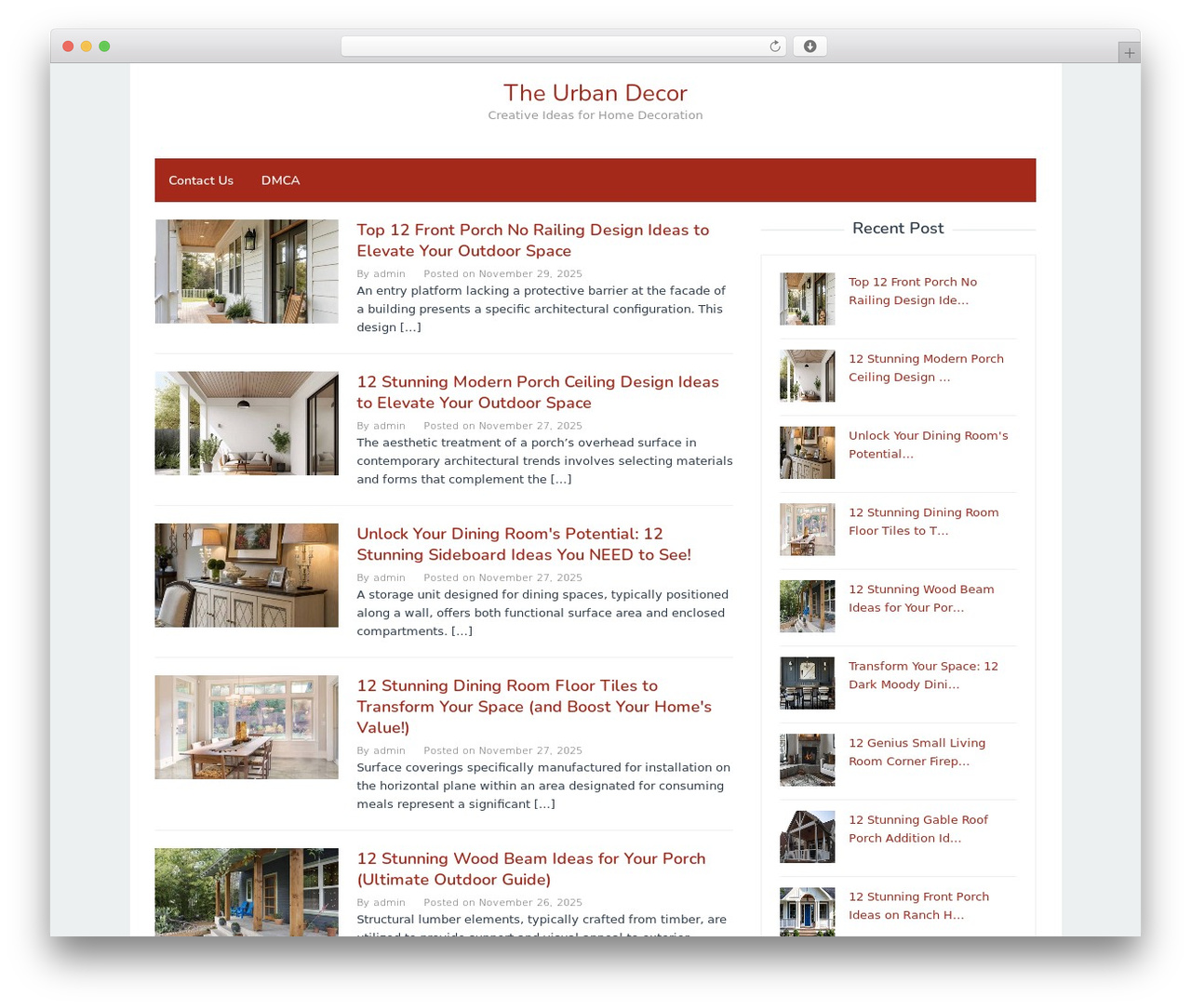 Superfast theme WordPress - theurbandecor.com