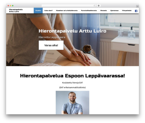 Theme Ukkonen theme WordPress - hierontapalveluarttuluiro.fi