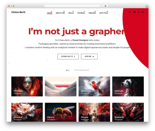 Ut portfolio WordPress plugin - chiaraberti.cloud