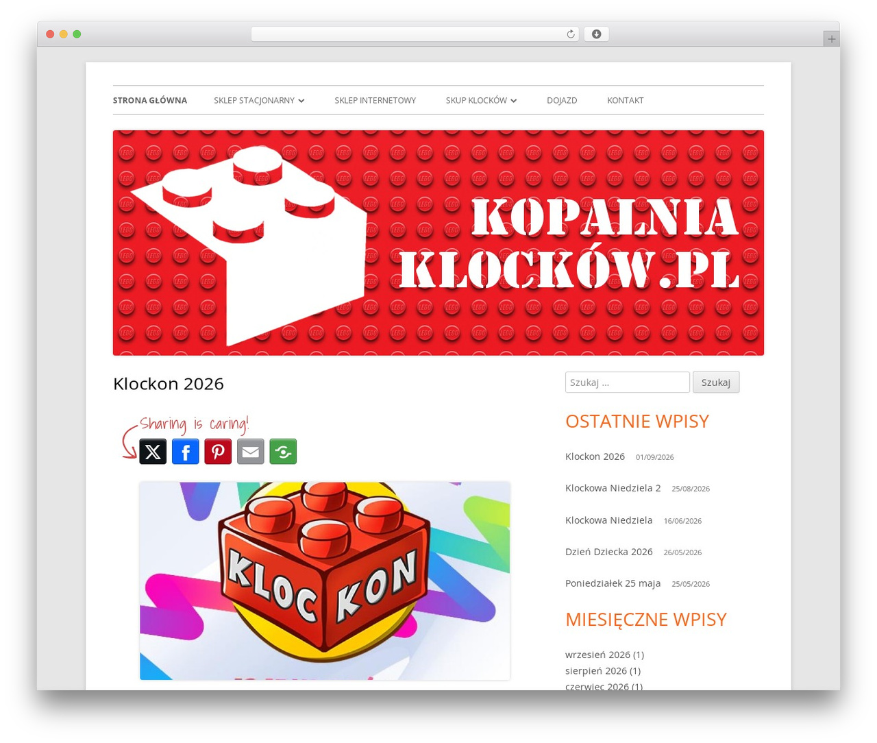 Tiny Framework WP theme - kopalniaklockow.pl