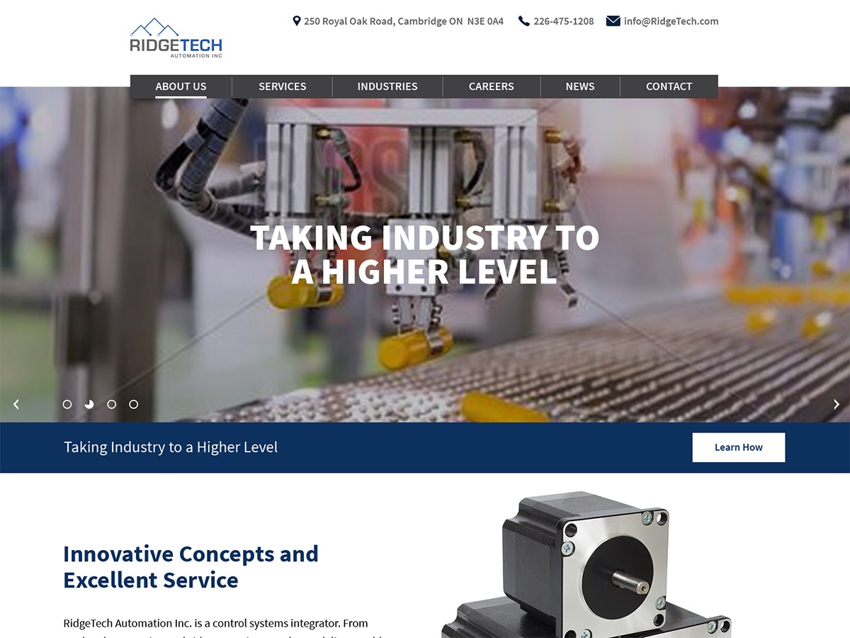 WordPress theme Ridgetech by Curtis Cummings