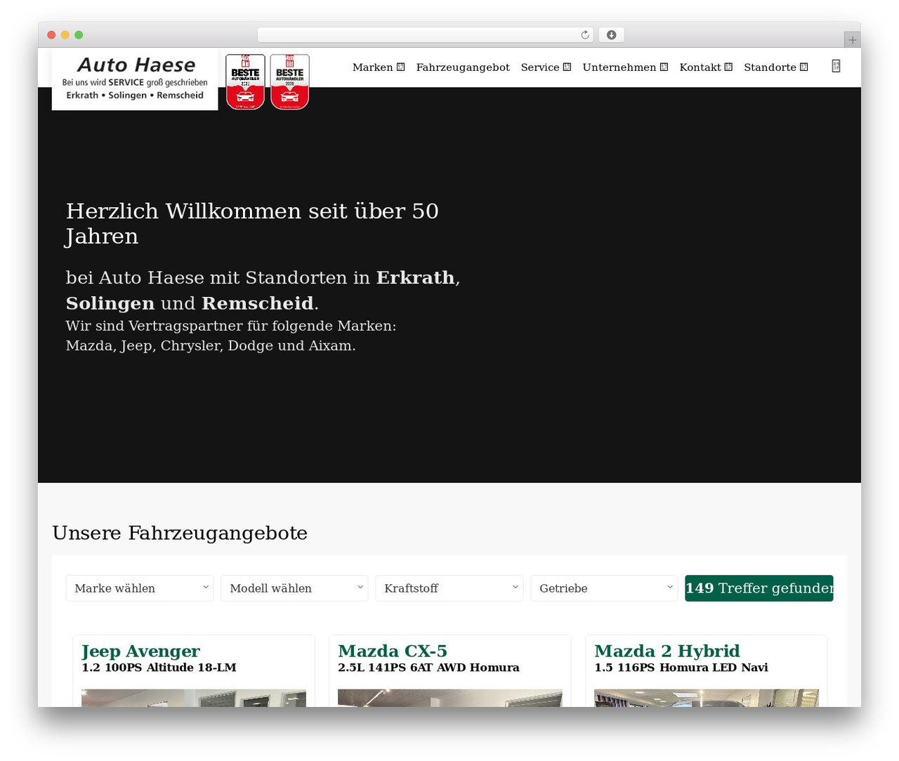 Expertly theme WordPress - auto-haese.de