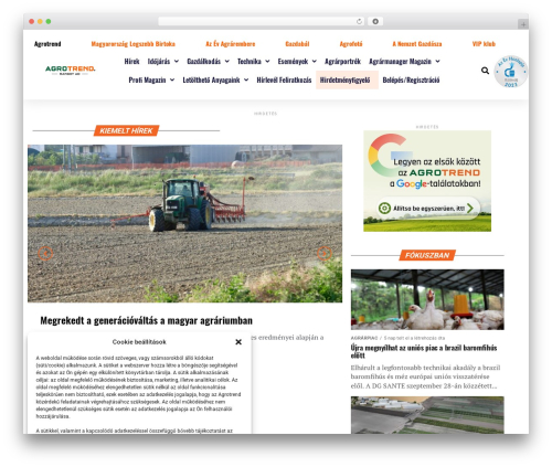 Zox alp WordPress plugin - agrotrend.hu