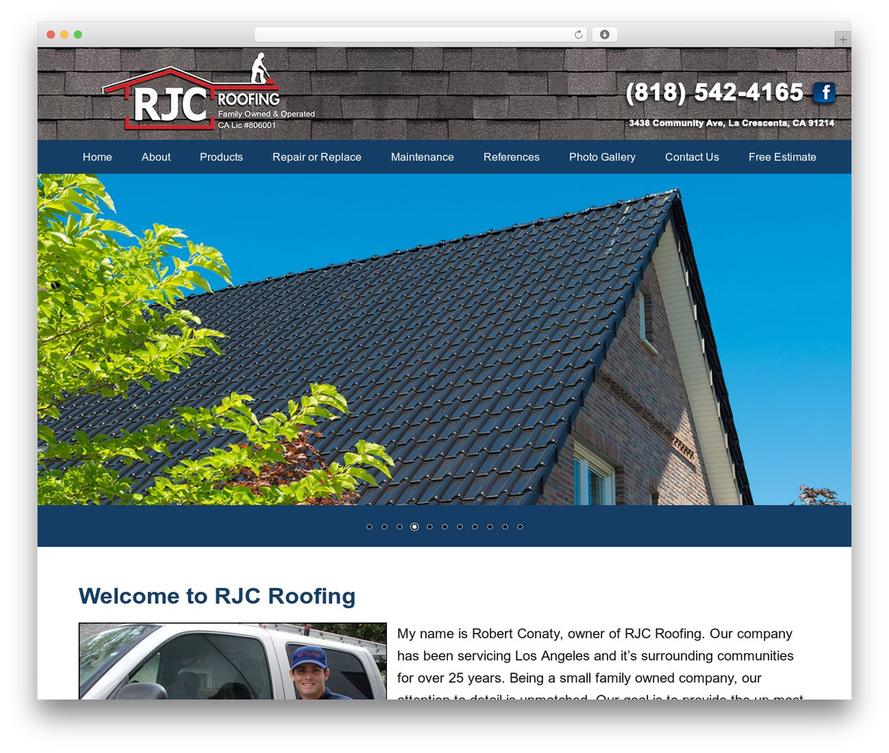 Catalyst premium WordPress theme - rjcroofing.com