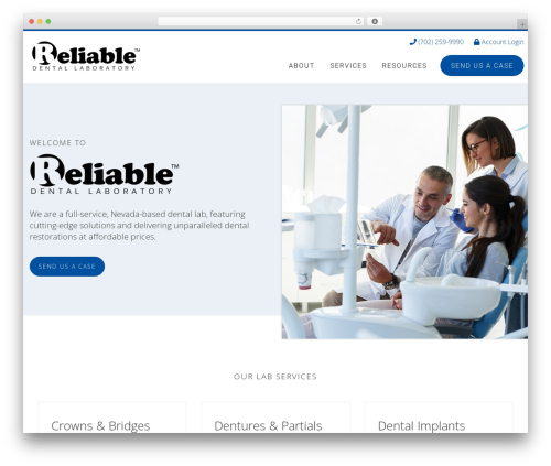cherry WordPress theme - reliabledentallaboratory.com