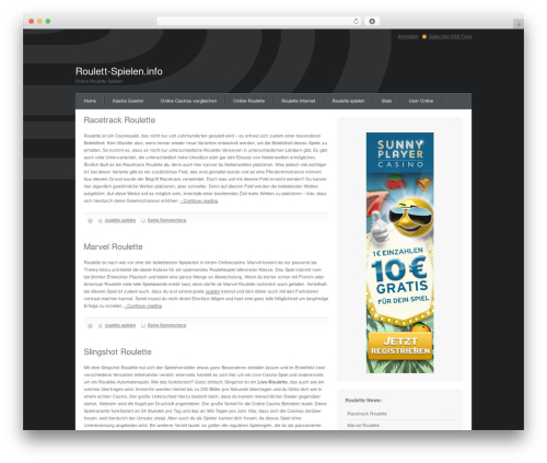 deFusion WordPress website theme - roulett-spielen.info