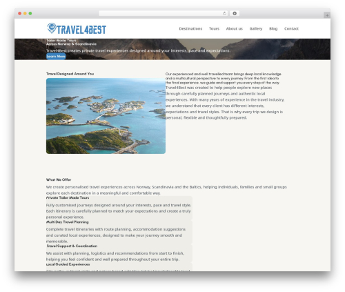 Divi WordPress theme for business - travel4best.eu